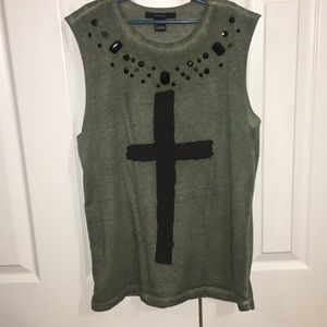 Cool Forever 21 Cross Tank Top